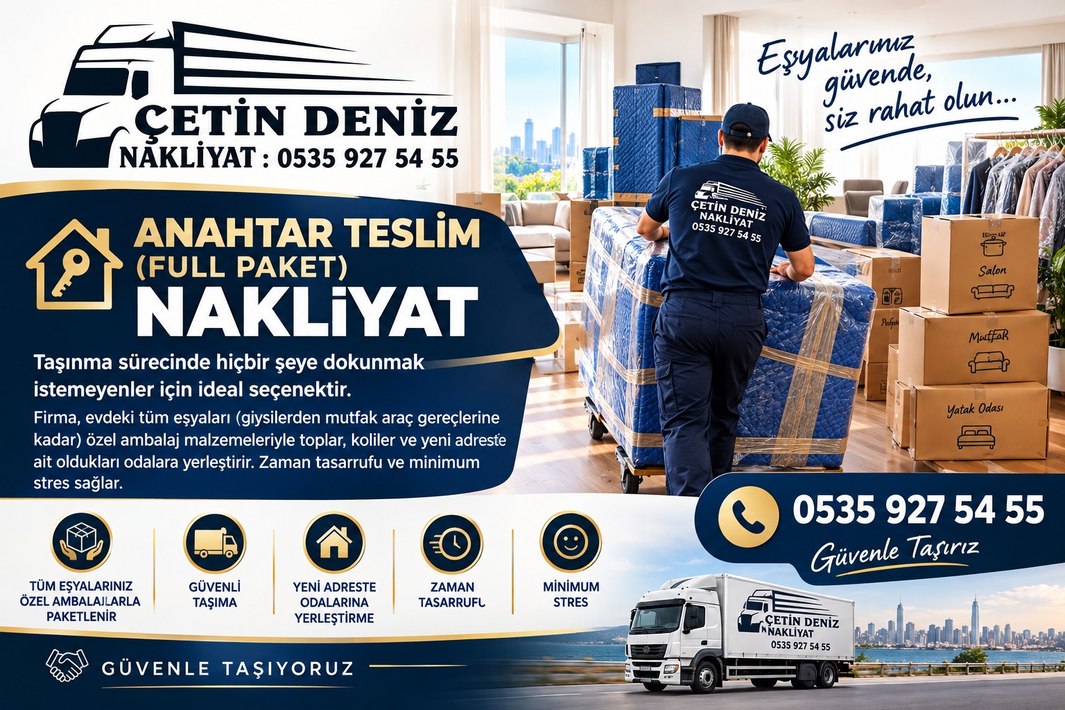 Çetin Deniz Nakliyat — Anahtar teslim nakliyat